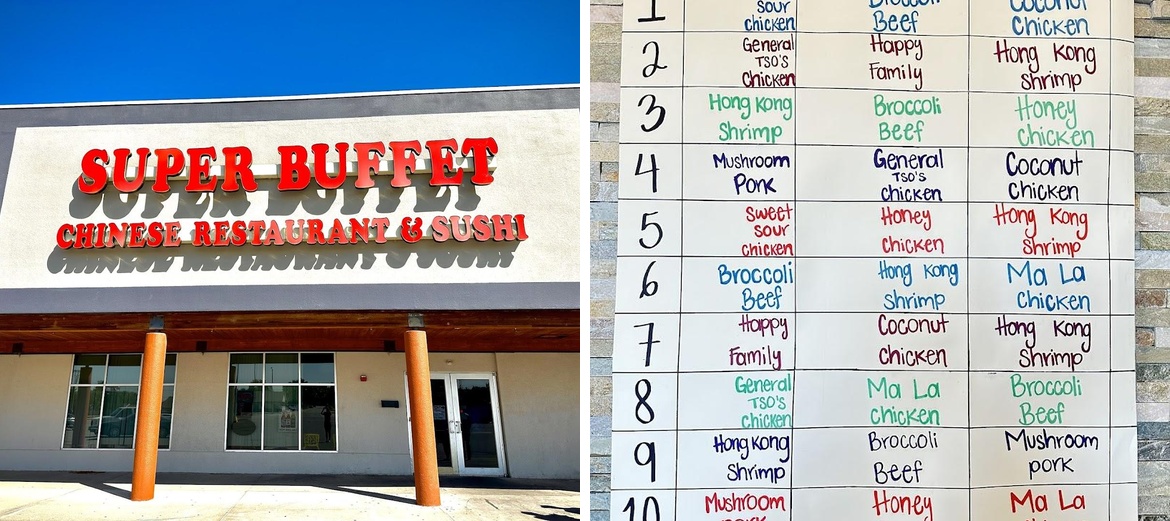 Super Buffet Menu